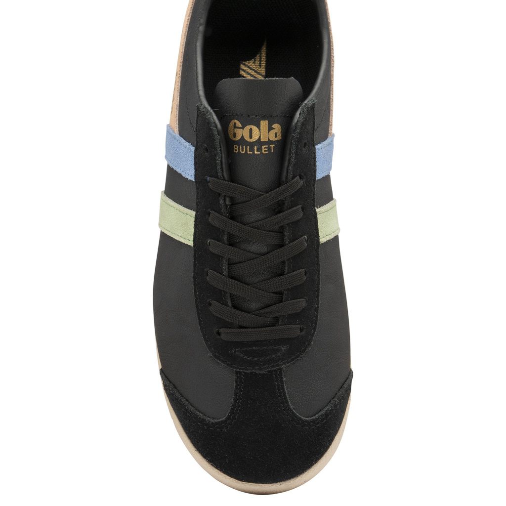 Gola Classics Bullet Trident Sneakers Svarte Grønn Blå Norge | ZDQUYM-025