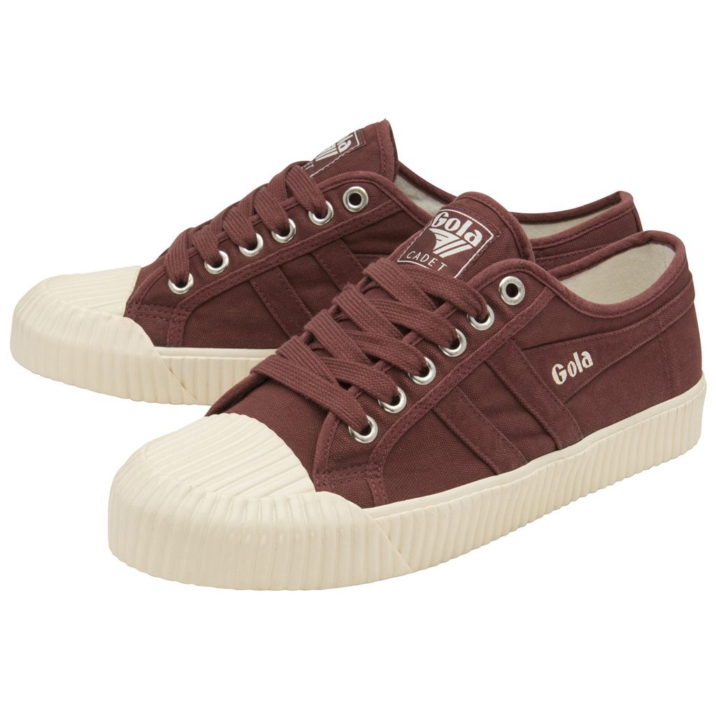 Gola Classics Cadet Plimsoll Shoes Burgunder Hvite Norge | ZMKFJE-203