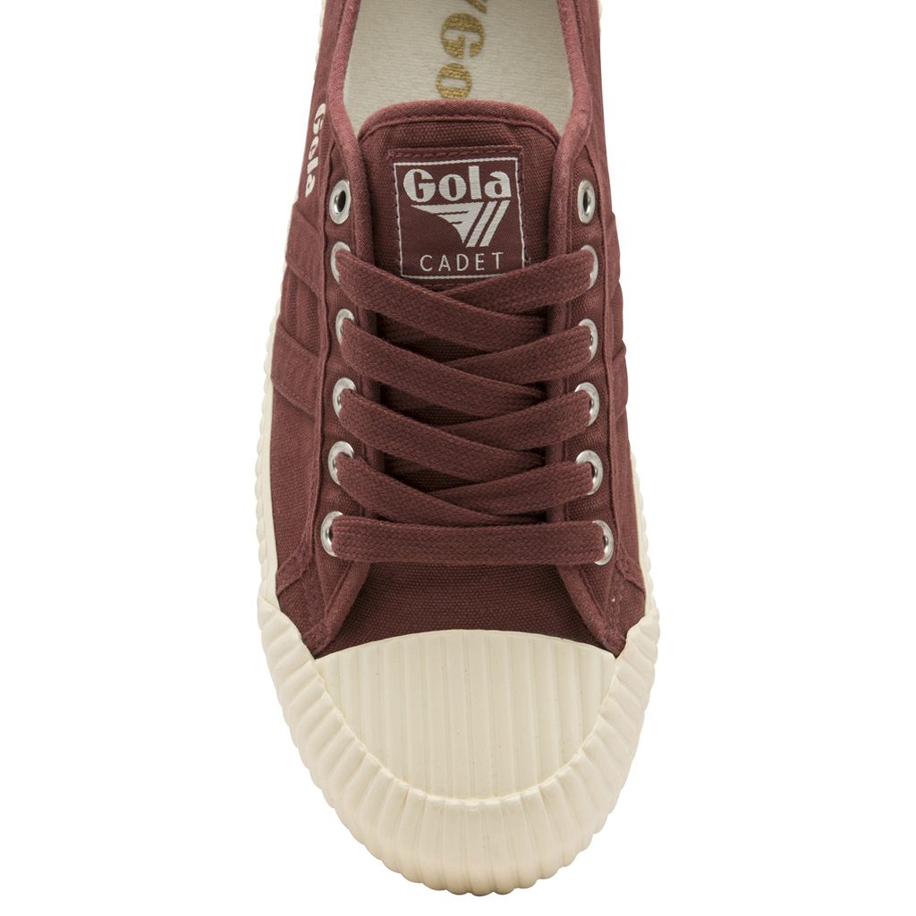 Gola Classics Cadet Plimsoll Shoes Burgunder Hvite Norge | ZMKFJE-203