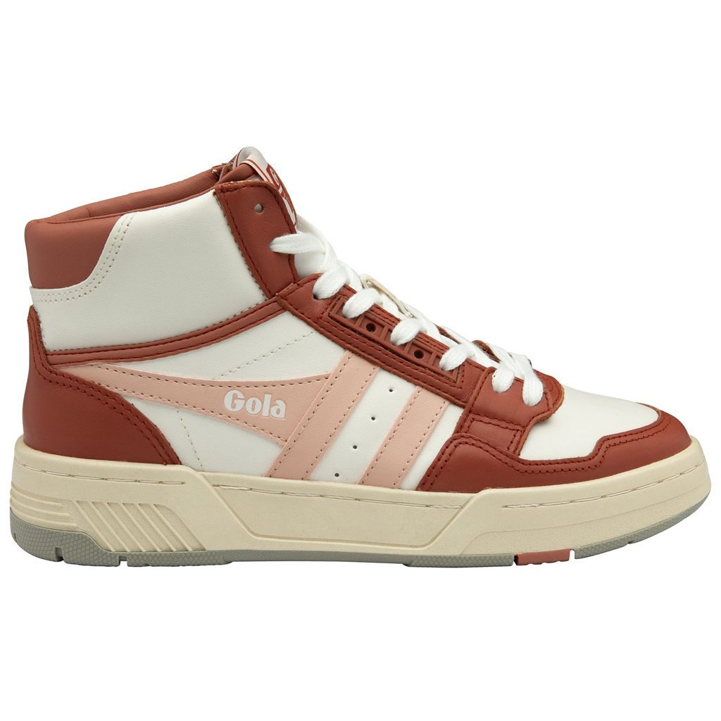 Gola Classics Challenge High Sneakers Hvite Oransje Rosa Norge | ZTQGMA-723