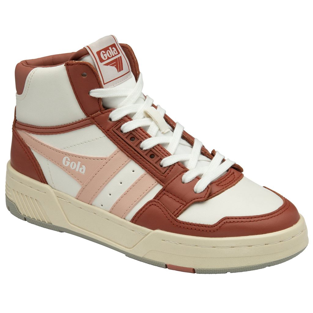 Gola Classics Challenge High Sneakers Hvite Oransje Rosa Norge | ZTQGMA-723