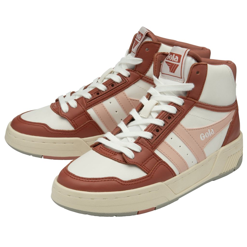 Gola Classics Challenge High Sneakers Hvite Oransje Rosa Norge | ZTQGMA-723