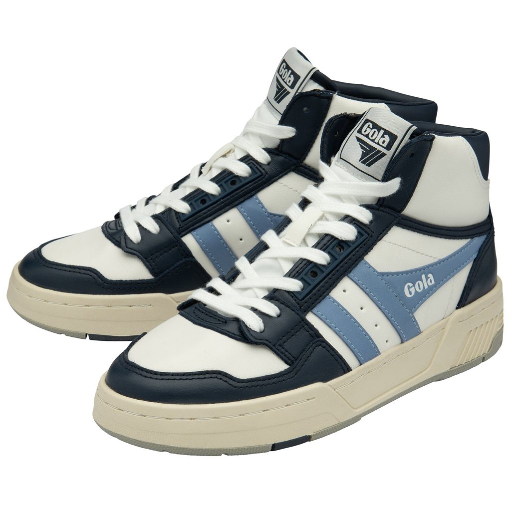 Gola Classics Challenge High Sneakers Hvite Marineblå Blå Norge | GJQUWE-436