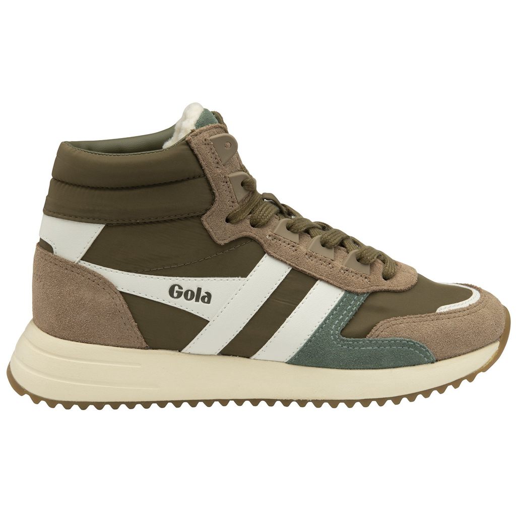 Gola Classics Chicago High Sneakers Khaki Hvite Norge | CAUQEJ-798