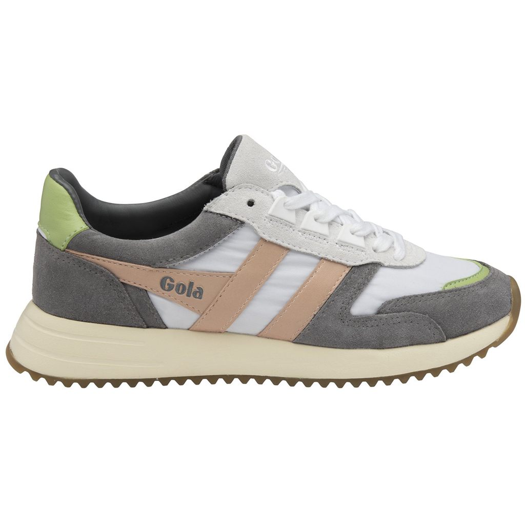 Gola Classics Chicago Sneakers Hvite Rosa Grønn Norge | AGSJRI-061