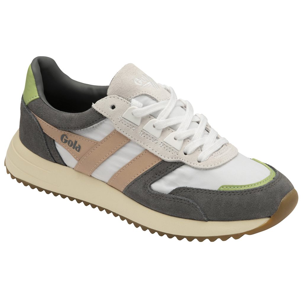 Gola Classics Chicago Sneakers Hvite Rosa Grønn Norge | AGSJRI-061