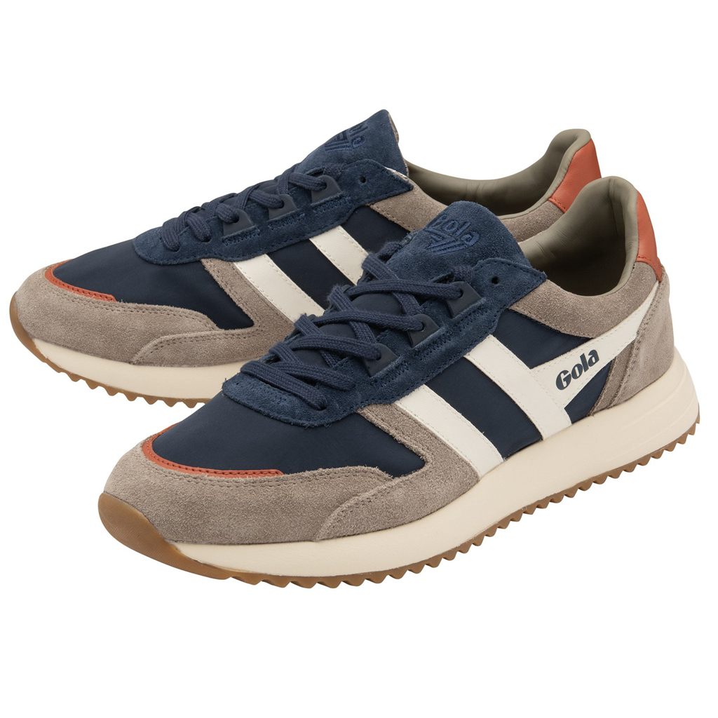 Gola Classics Chicago Sneakers Marineblå Hvite Norge | LUDKJT-596