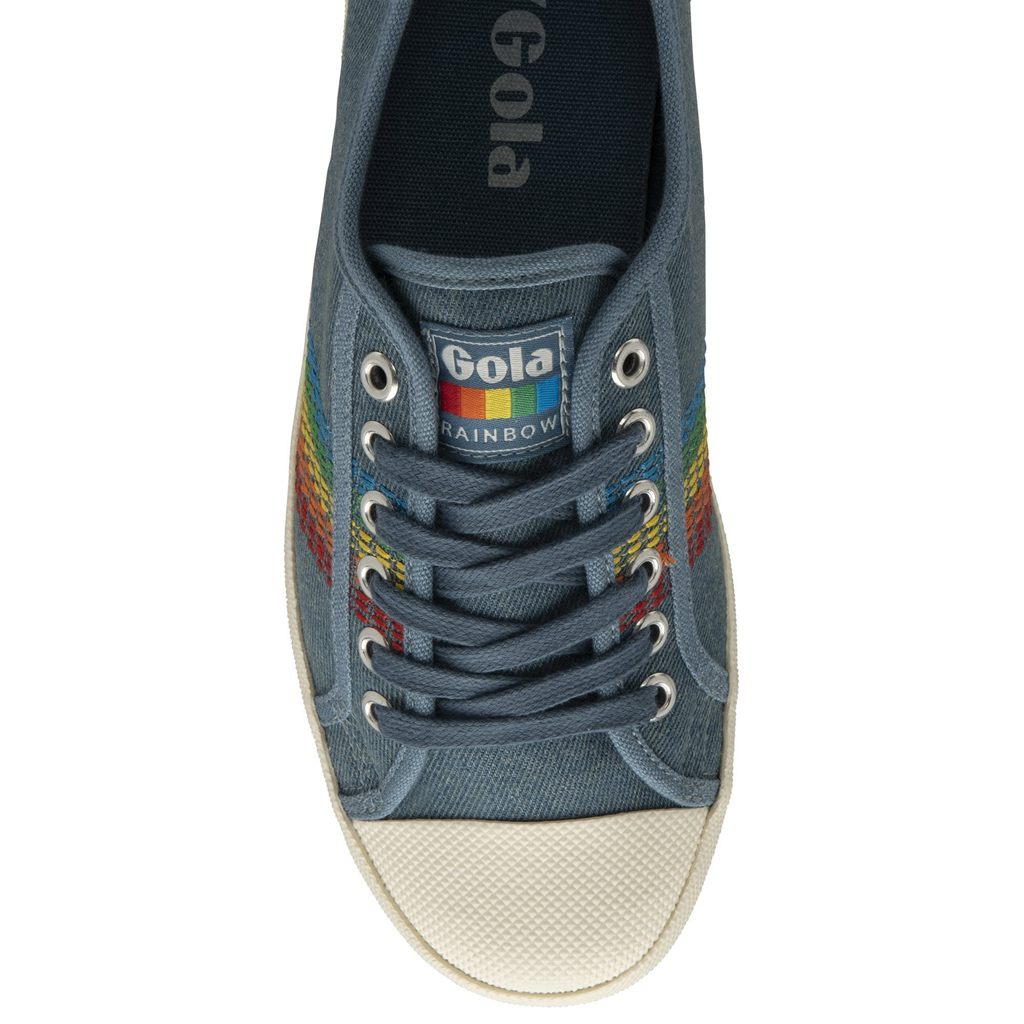 Gola Classics Coaster Rainbow Stitch Shoes Denim Multi Norge | VQKZIG-079