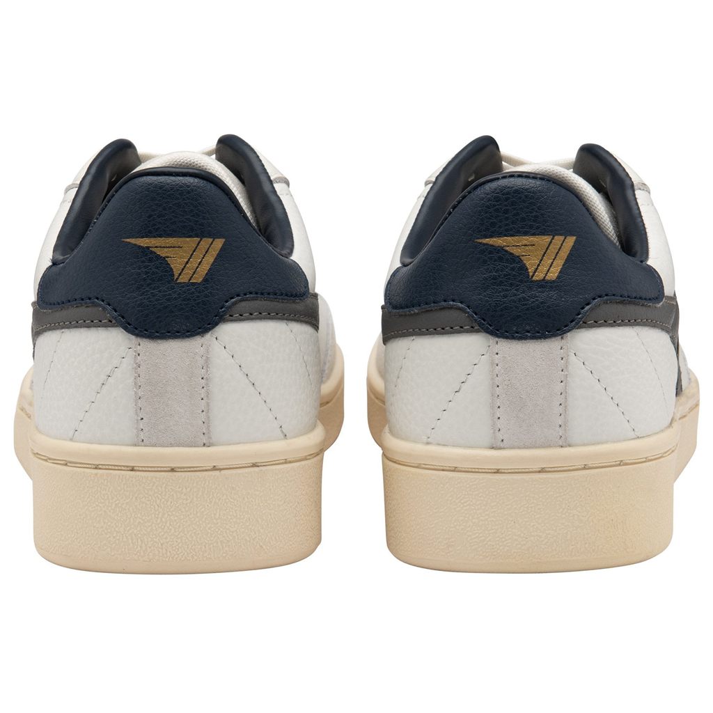 Gola Classics Contact Leather Sneakers Hvite Marineblå Norge | UQCTXK-798