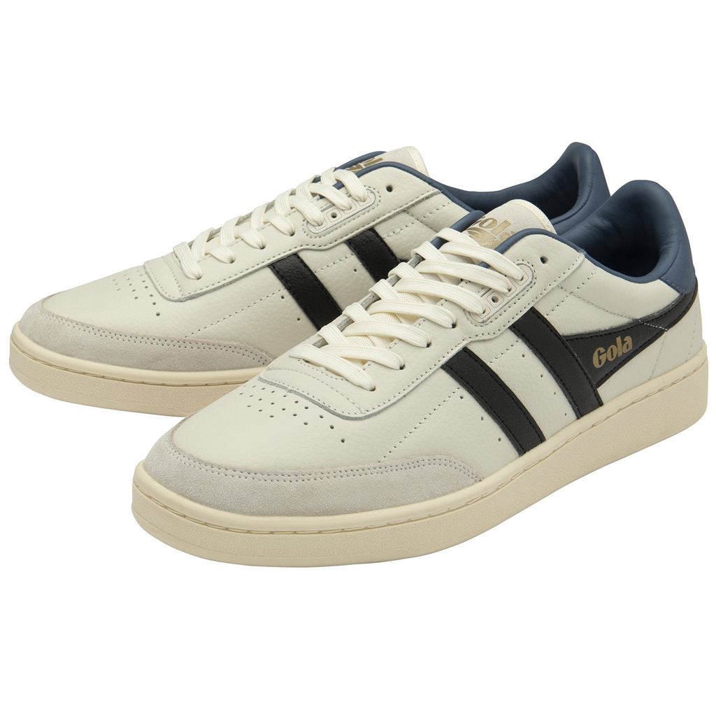 Gola Classics Contact Leather Sneakers Hvite Svarte Norge | IFVPYE-762