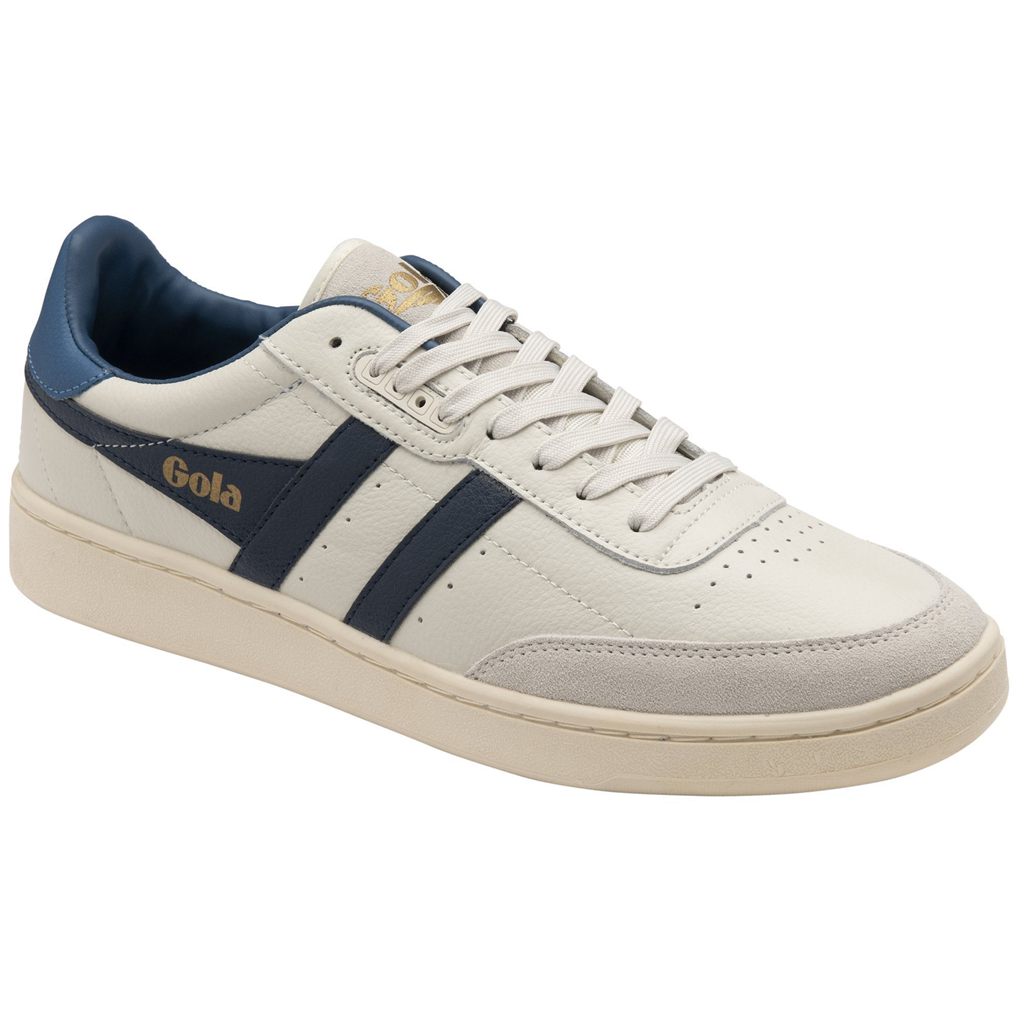 Gola Classics Contact Leather Sneakers Hvite Marineblå Blå Norge | IDTBXV-058