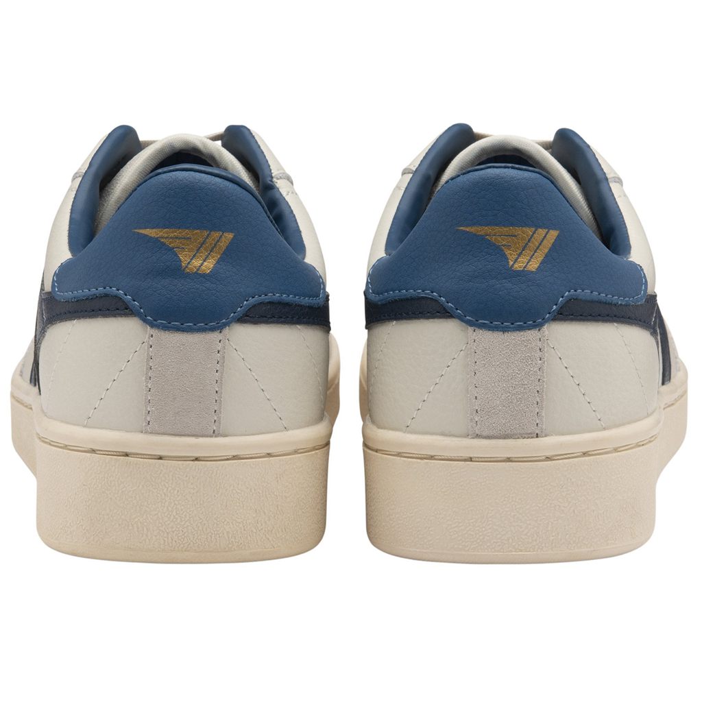 Gola Classics Contact Leather Sneakers Hvite Marineblå Blå Norge | IDTBXV-058