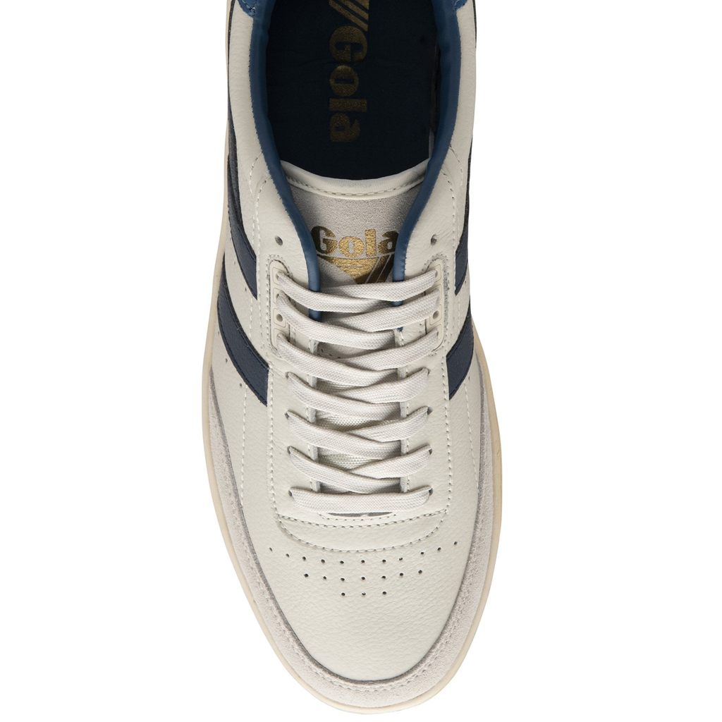Gola Classics Contact Leather Sneakers Hvite Marineblå Blå Norge | IDTBXV-058