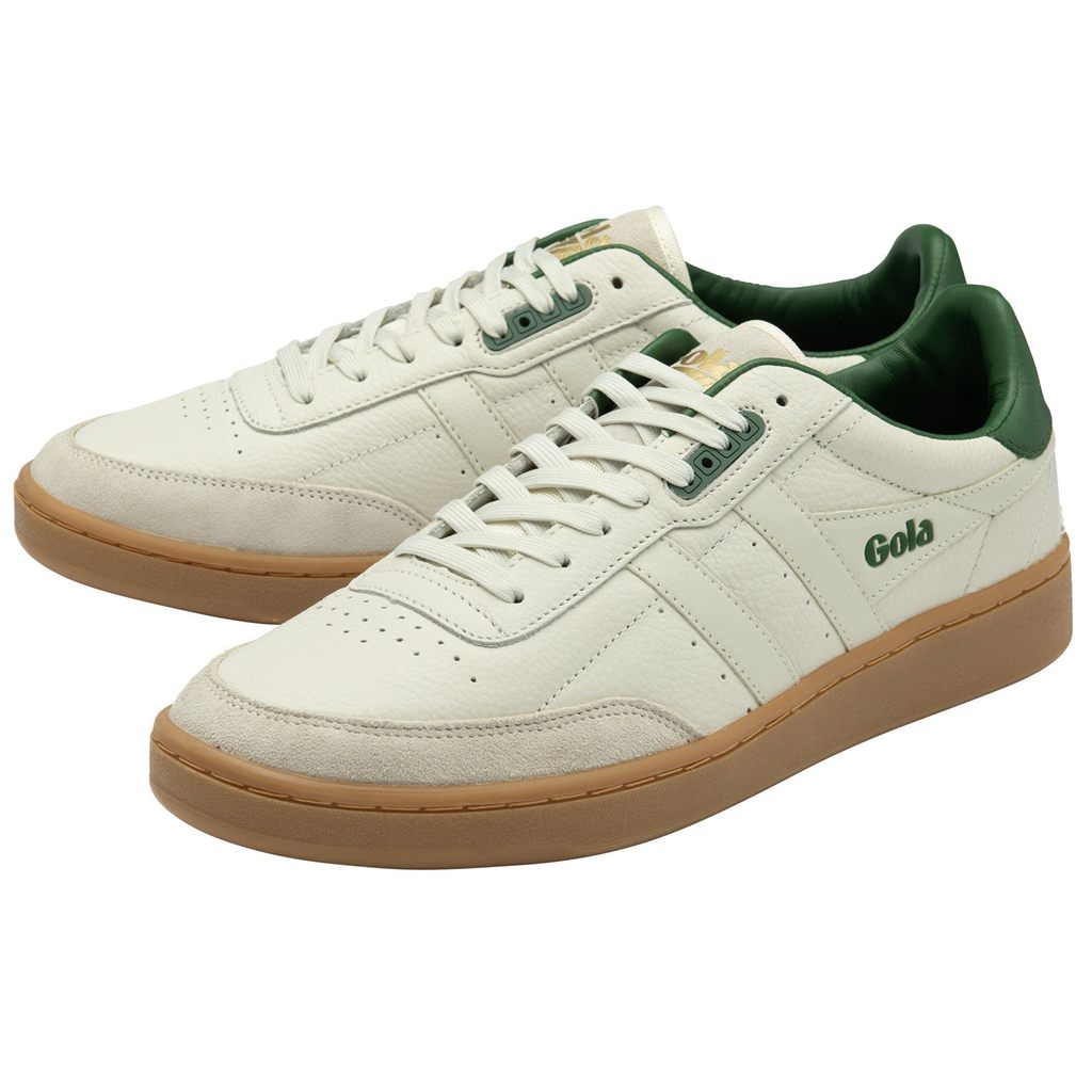 Gola Classics Contact Leather Sneakers Hvite Grønn Norge | IYWDTG-703