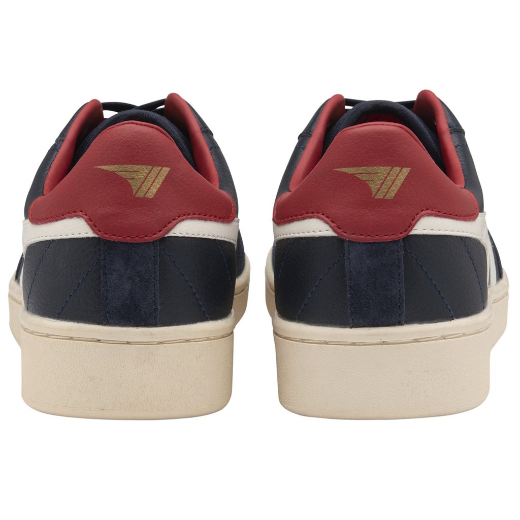 Gola Classics Contact Leather Sneakers Marineblå Hvite Dyp Rød Norge | FOCSDJ-417