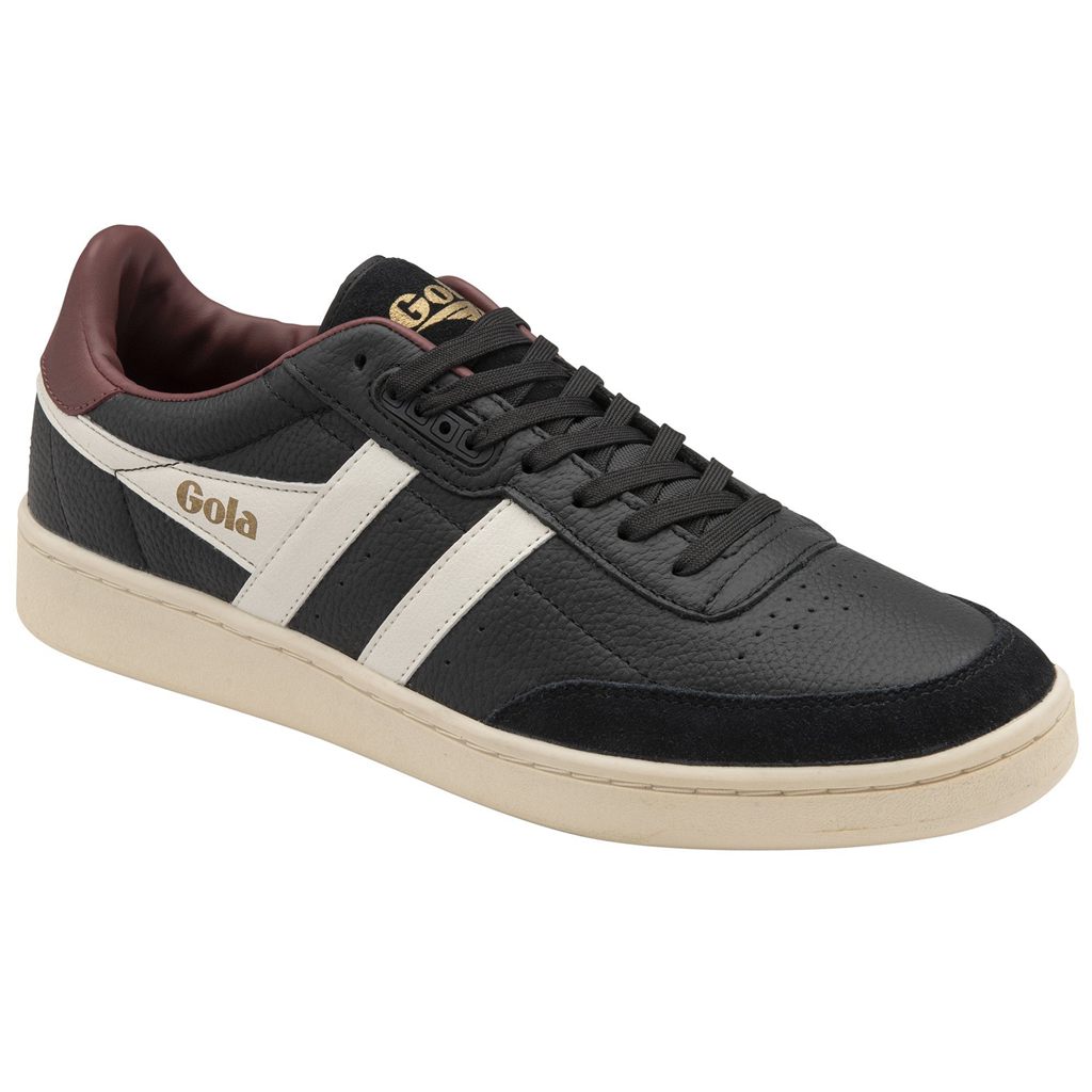 Gola Classics Contact Leather Sneakers Svarte Hvite Burgunder Norge | XHTGJN-853
