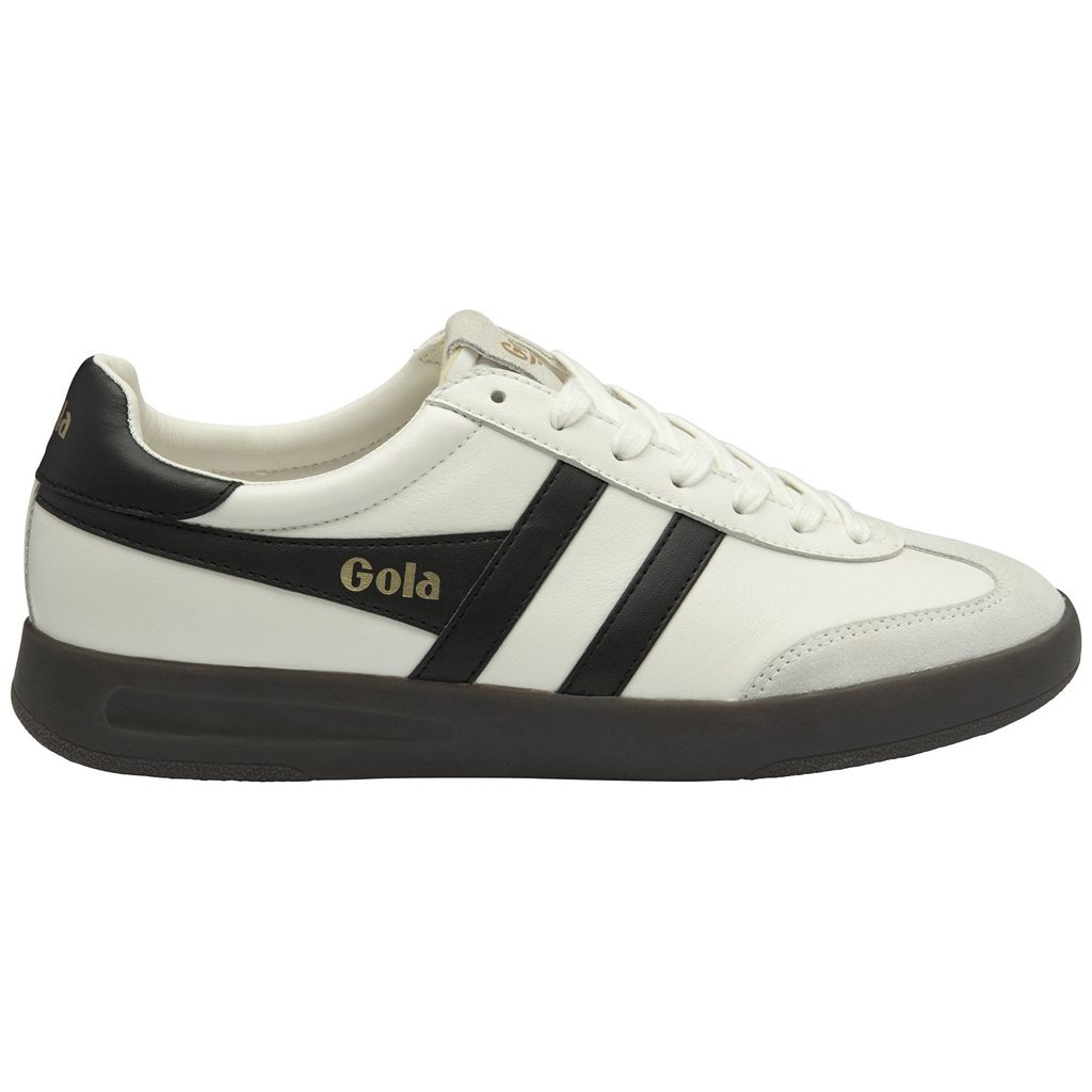 Gola Classics Cyclone Leather Sneakers Hvite Svarte Mørke Norge | XSBRYH-684