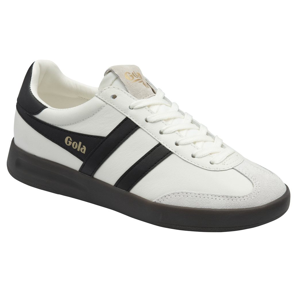 Gola Classics Cyclone Leather Sneakers Hvite Svarte Mørke Norge | XSBRYH-684