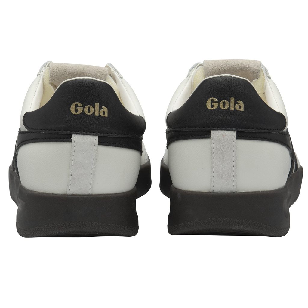 Gola Classics Cyclone Leather Sneakers Hvite Svarte Mørke Norge | XSBRYH-684