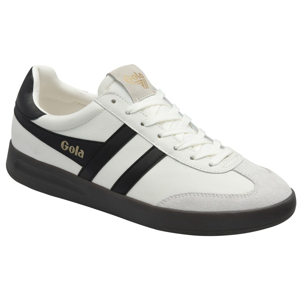 Gola Classics Cyclone Leather Sneakers Hvite Svarte Mørke Norge | JMBSQL-850