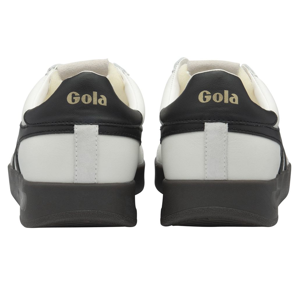 Gola Classics Cyclone Leather Sneakers Hvite Svarte Mørke Norge | JMBSQL-850