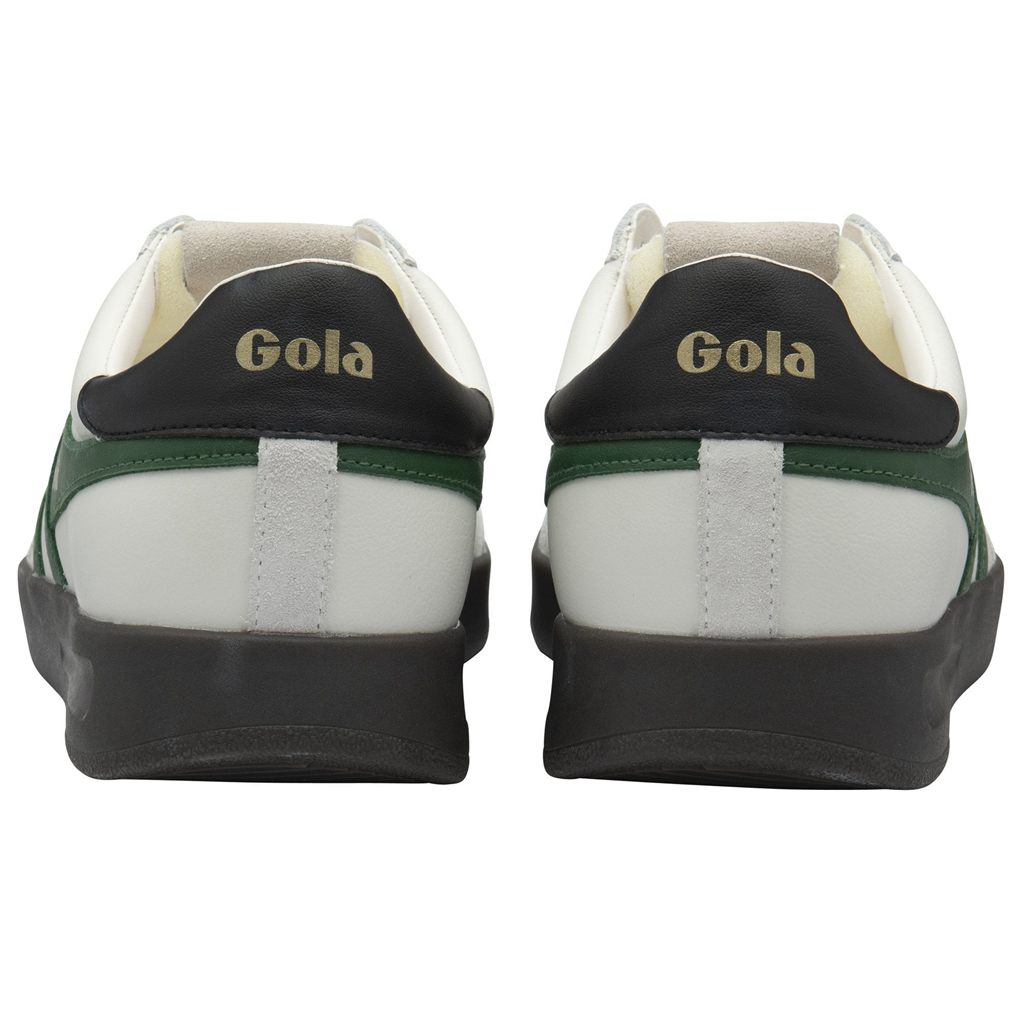 Gola Classics Cyclone Leather Sneakers Hvite Svarte Mørke Norge | LESQWT-428