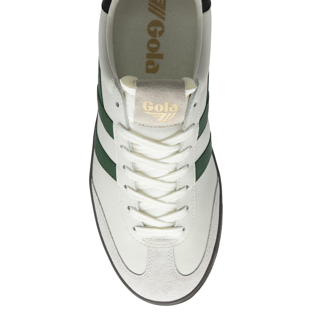 Gola Classics Cyclone Leather Sneakers Hvite Svarte Mørke Norge | LESQWT-428