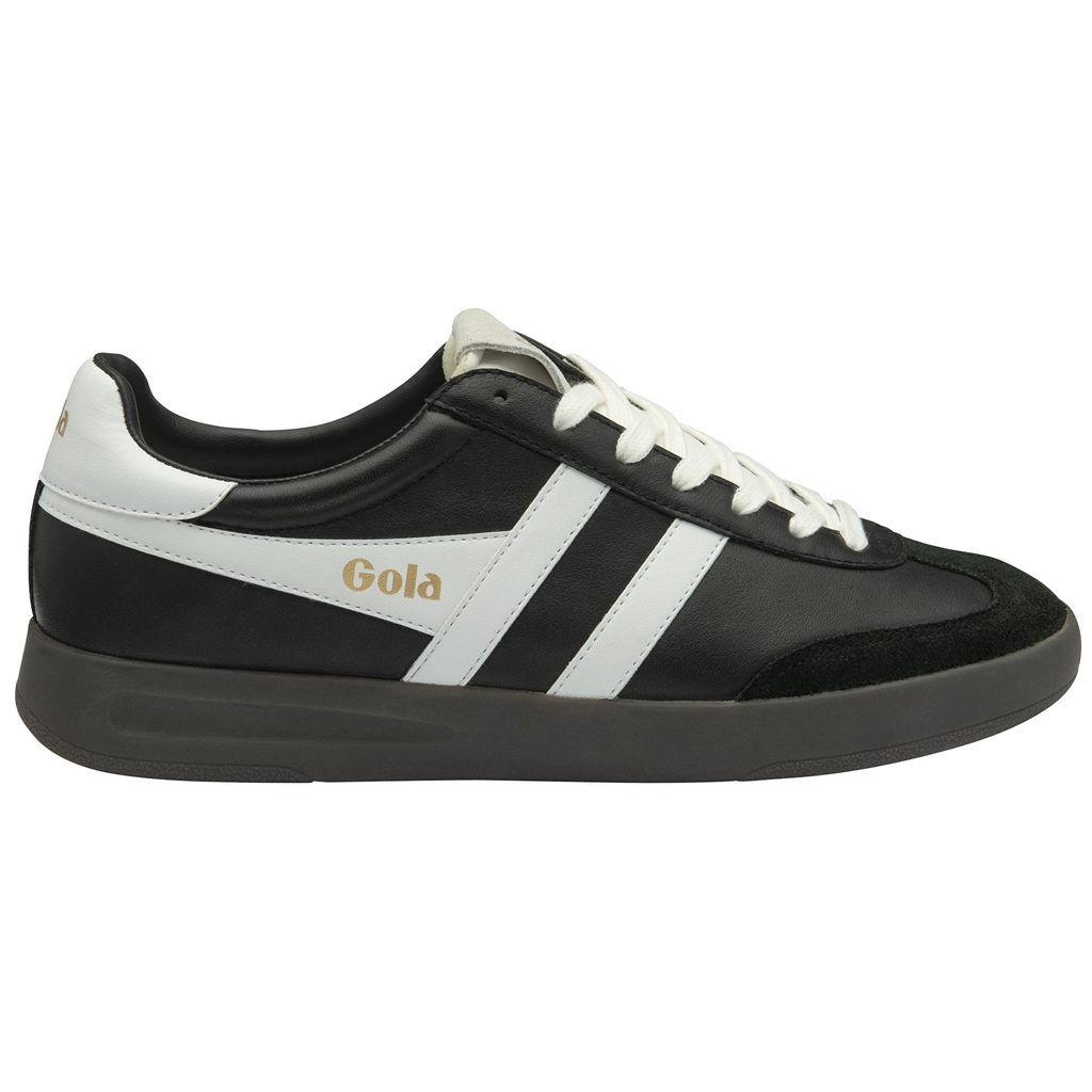 Gola Classics Cyclone Leather Sneakers Svarte Hvite Mørke Norge | WHUDVC-896