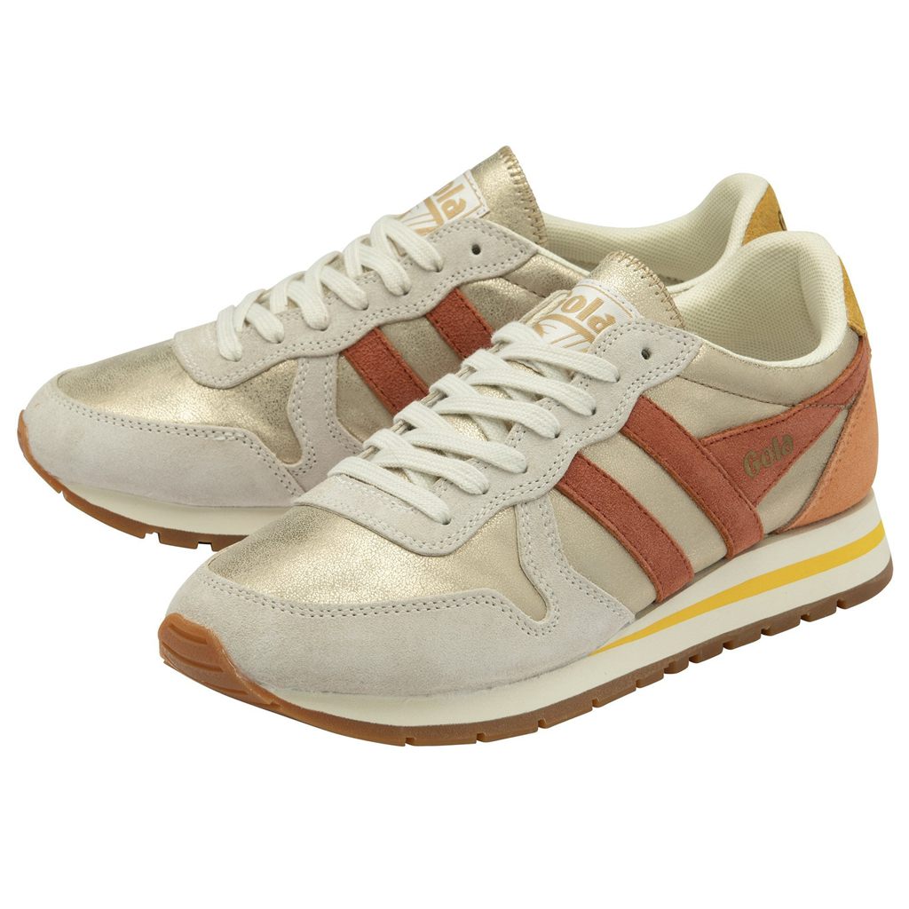 Gola Classics Daytona Blaze Sneakers Gull Oransje Norge | WEHTXJ-014