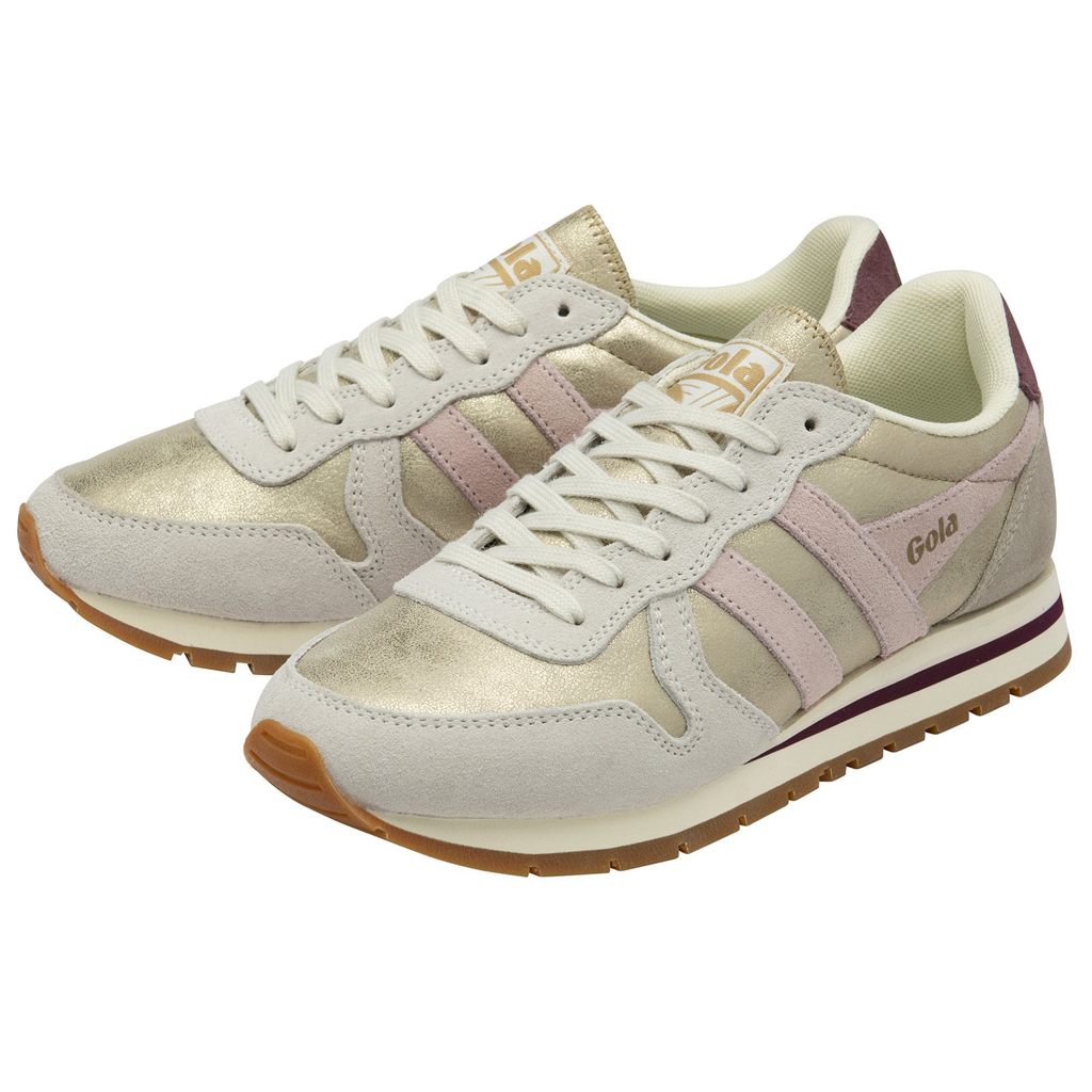 Gola Classics Daytona Blaze Sneakers Gull Rosa Norge | ZLKMNX-762