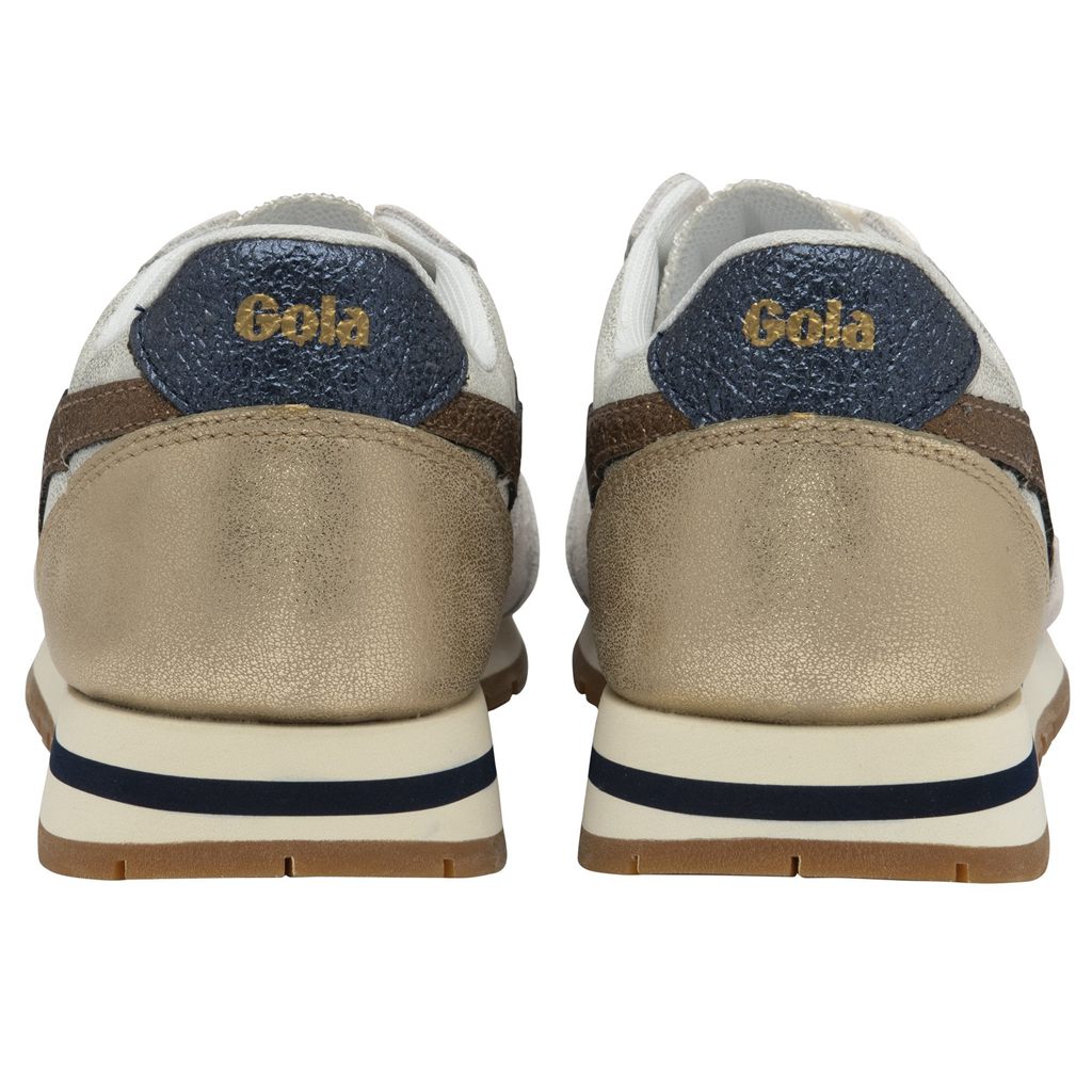 Gola Classics Daytona Blaze Sneakers Hvite Kopper Marineblå Norge | BIUHCS-408