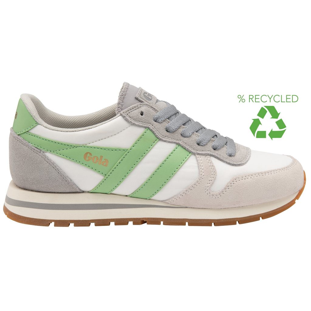 Gola Classics Daytona Chute Sneakers Hvite Lyse Grå Grønn Norge | ZYBRNQ-512