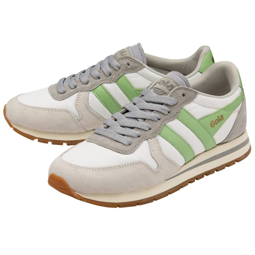 Gola Classics Daytona Chute Sneakers Hvite Lyse Grå Grønn Norge | ZYBRNQ-512