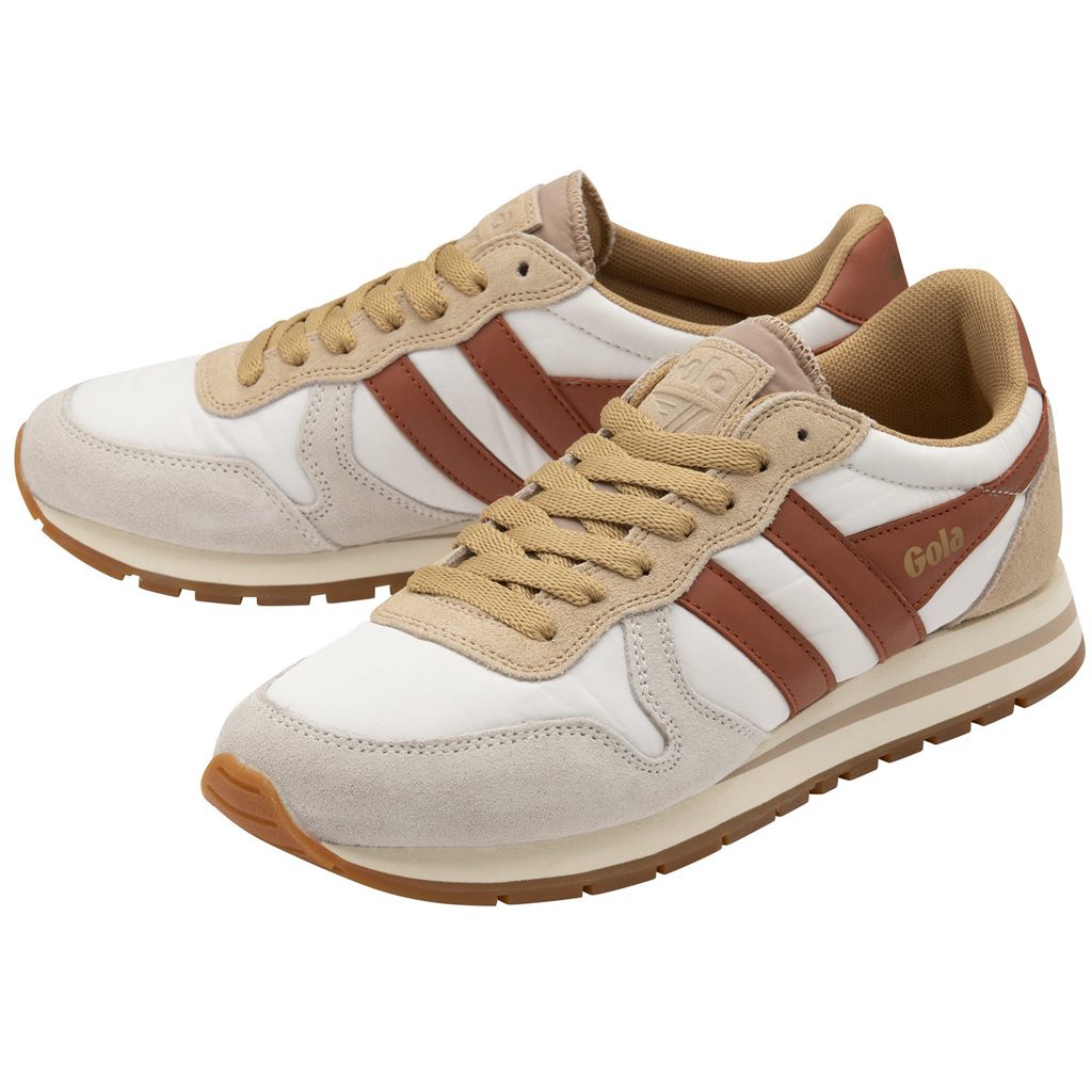 Gola Classics Daytona Chute Sneakers Hvite Oransje Norge | FEGNHB-439