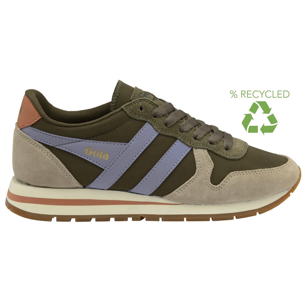 Gola Classics Daytona Chute Sneakers Khaki Lavendel Norge | STPIXR-947