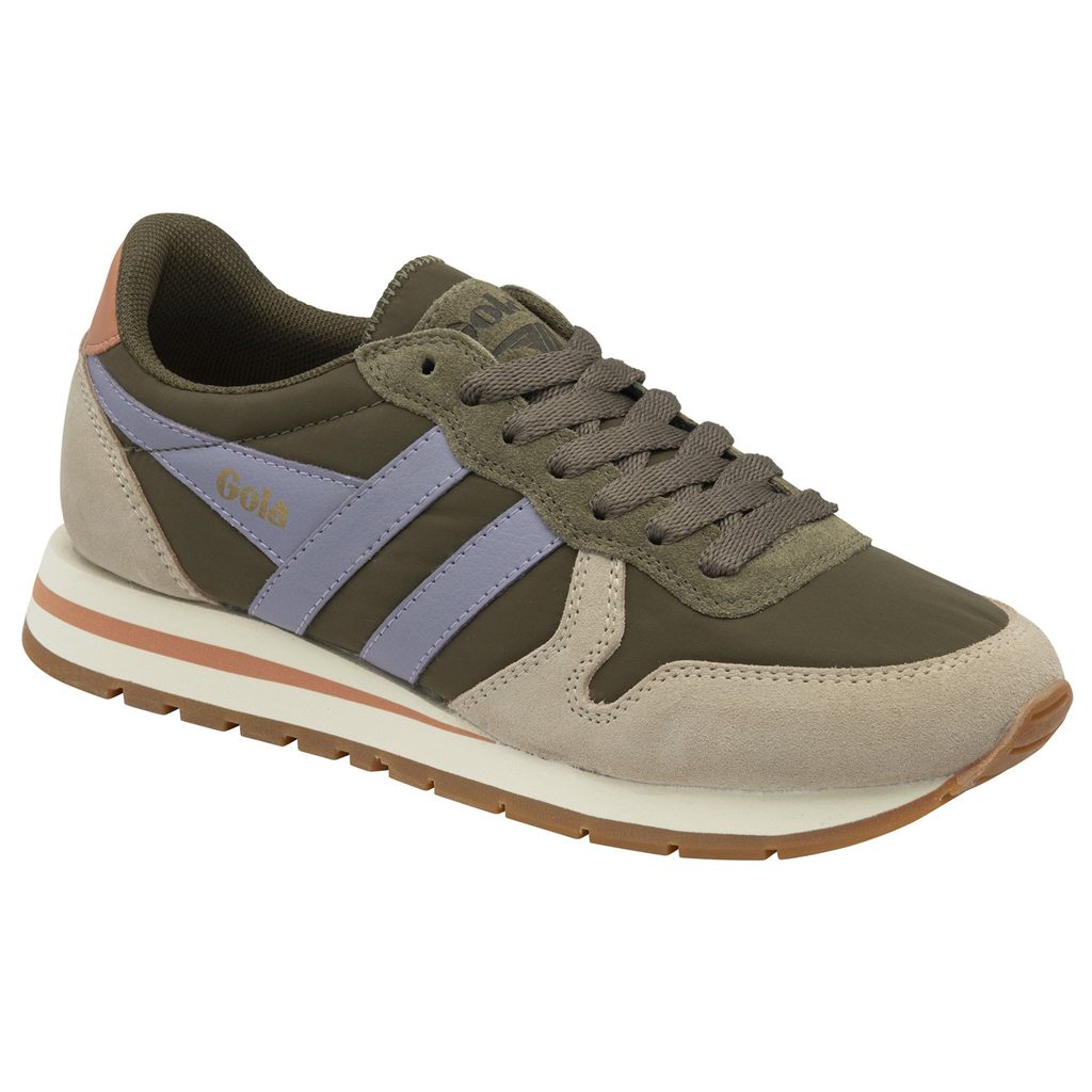 Gola Classics Daytona Chute Sneakers Khaki Lavendel Norge | STPIXR-947