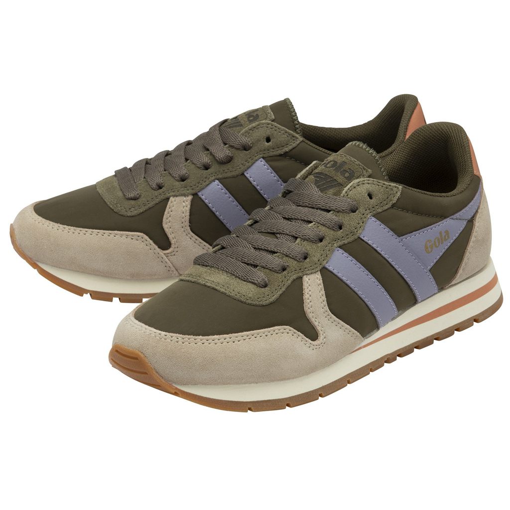 Gola Classics Daytona Chute Sneakers Khaki Lavendel Norge | STPIXR-947