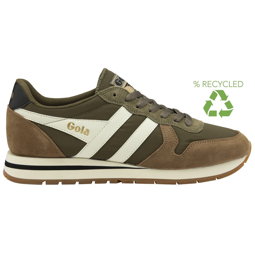 Gola Classics Daytona Chute Sneakers Khaki Hvite Norge | HRWQJP-397