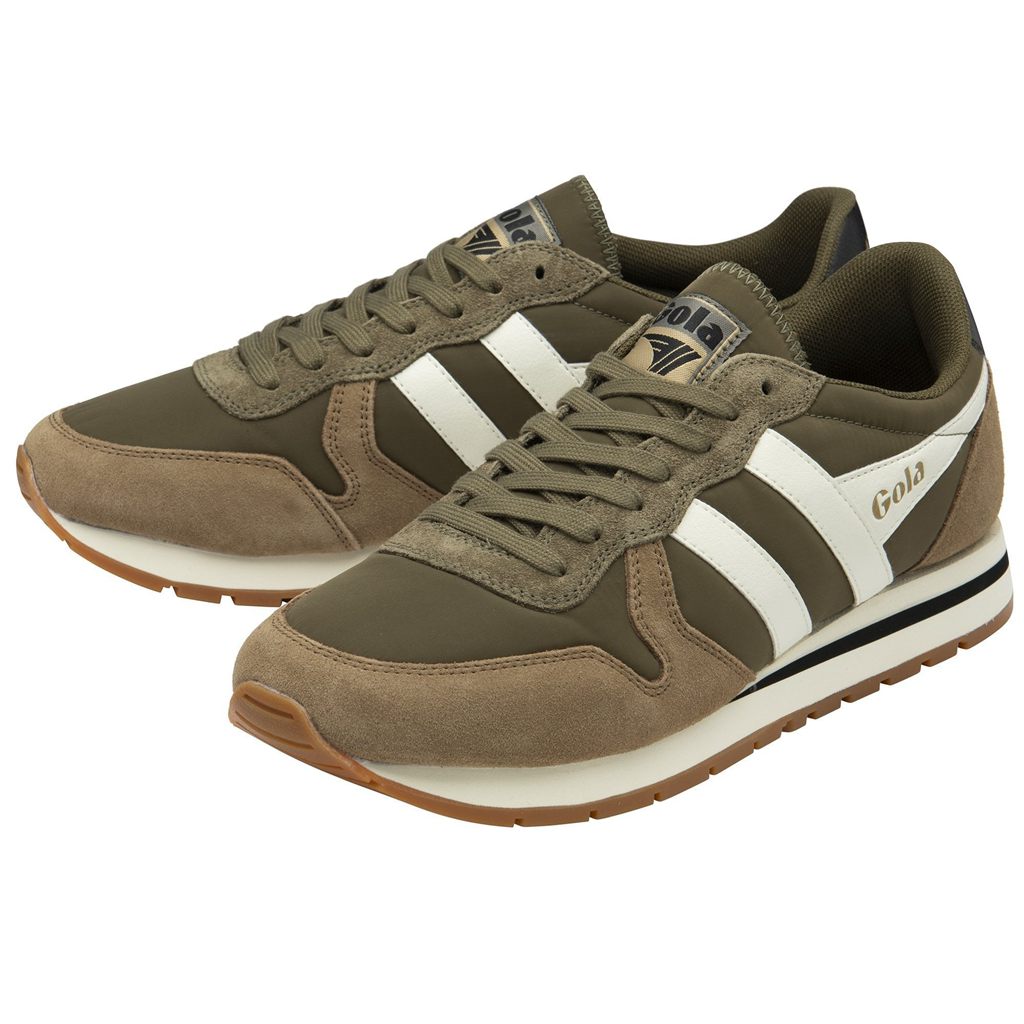 Gola Classics Daytona Chute Sneakers Khaki Hvite Norge | HRWQJP-397