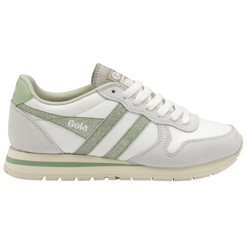 Gola Classics Daytona Glitter Sneakers Hvite Lyse Grønn Norge | QIYWJT-067