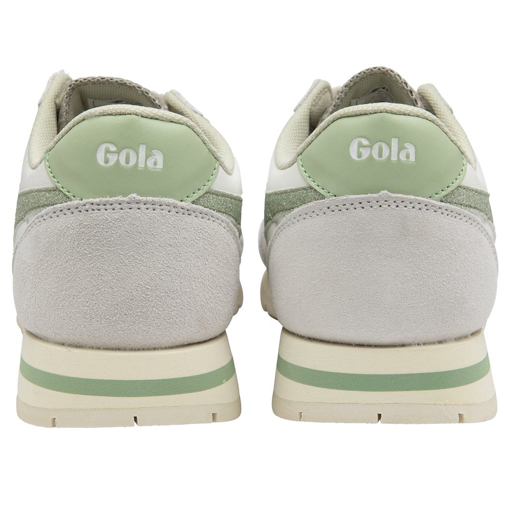 Gola Classics Daytona Glitter Sneakers Hvite Lyse Grønn Norge | QIYWJT-067
