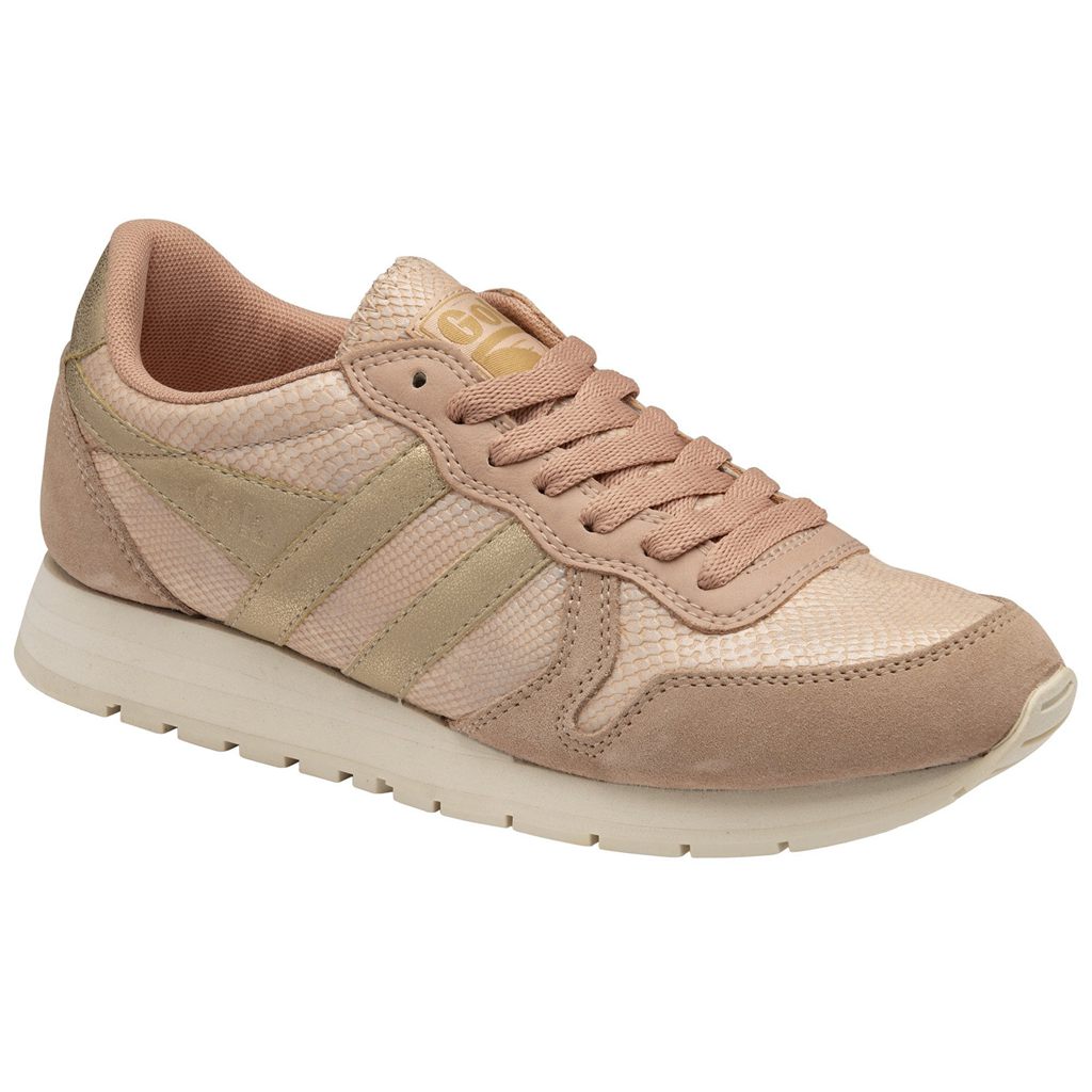 Gola Classics Daytona Lizard Sneakers Rosa Gull Norge | ZBAKUO-943