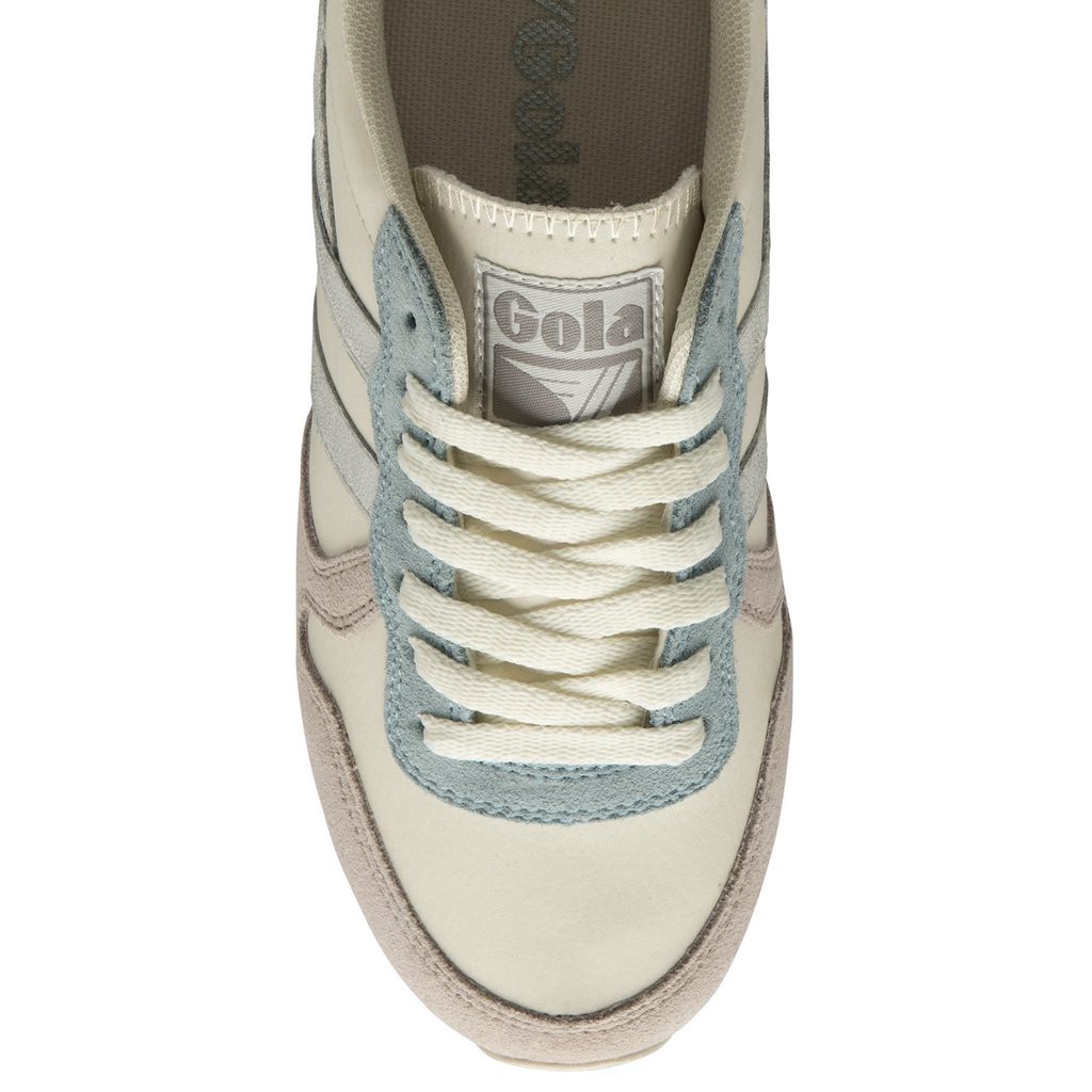 Gola Classics Daytona Quadrant Sneakers Hvite Sølv Sitron Norge | UYWEMV-802