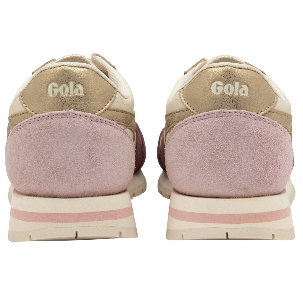 Gola Classics Daytona Quadrant Sneakers Hvite Gull Rosa Norge | QNMHUF-805