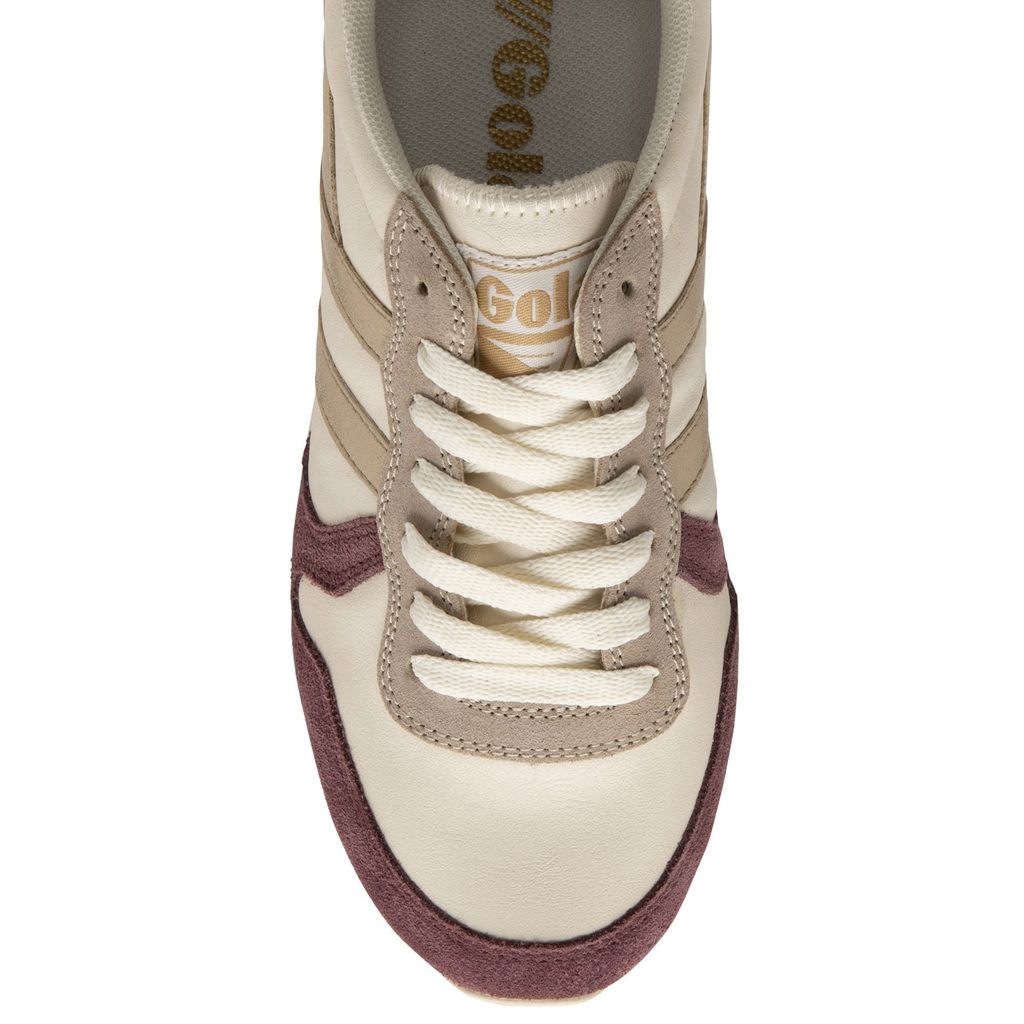 Gola Classics Daytona Quadrant Sneakers Hvite Gull Rosa Norge | QNMHUF-805