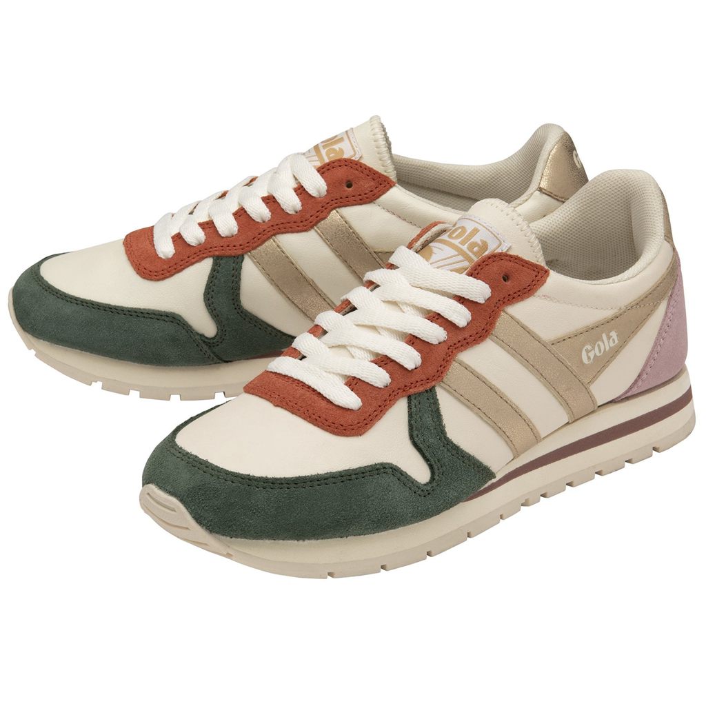 Gola Classics Daytona Quadrant Sneakers Hvite Gull Rosa Norge | MLNYAI-439
