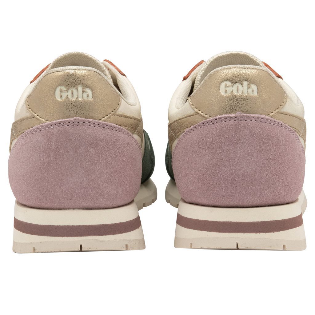 Gola Classics Daytona Quadrant Sneakers Hvite Gull Rosa Norge | MLNYAI-439