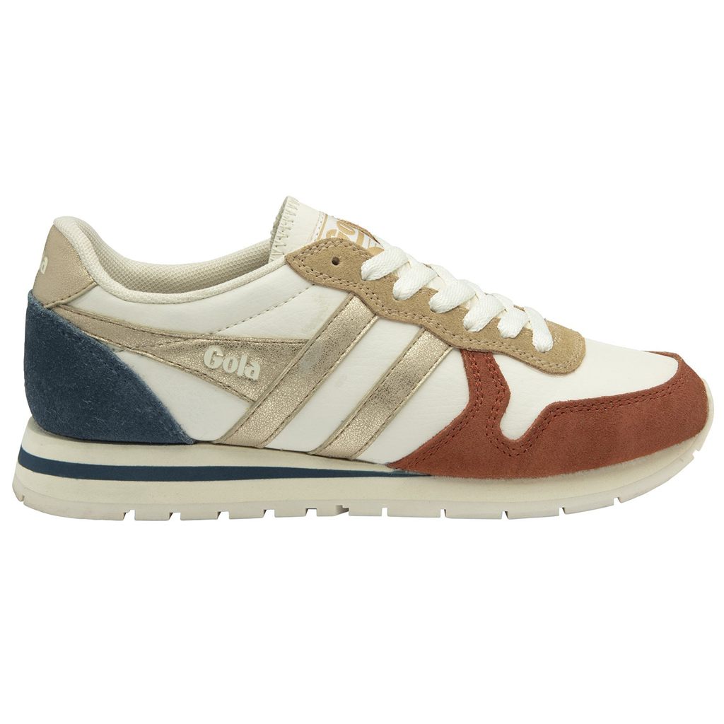 Gola Classics Daytona Quadrant Sneakers Hvite Oransje Gull Norge | EWSOYT-870