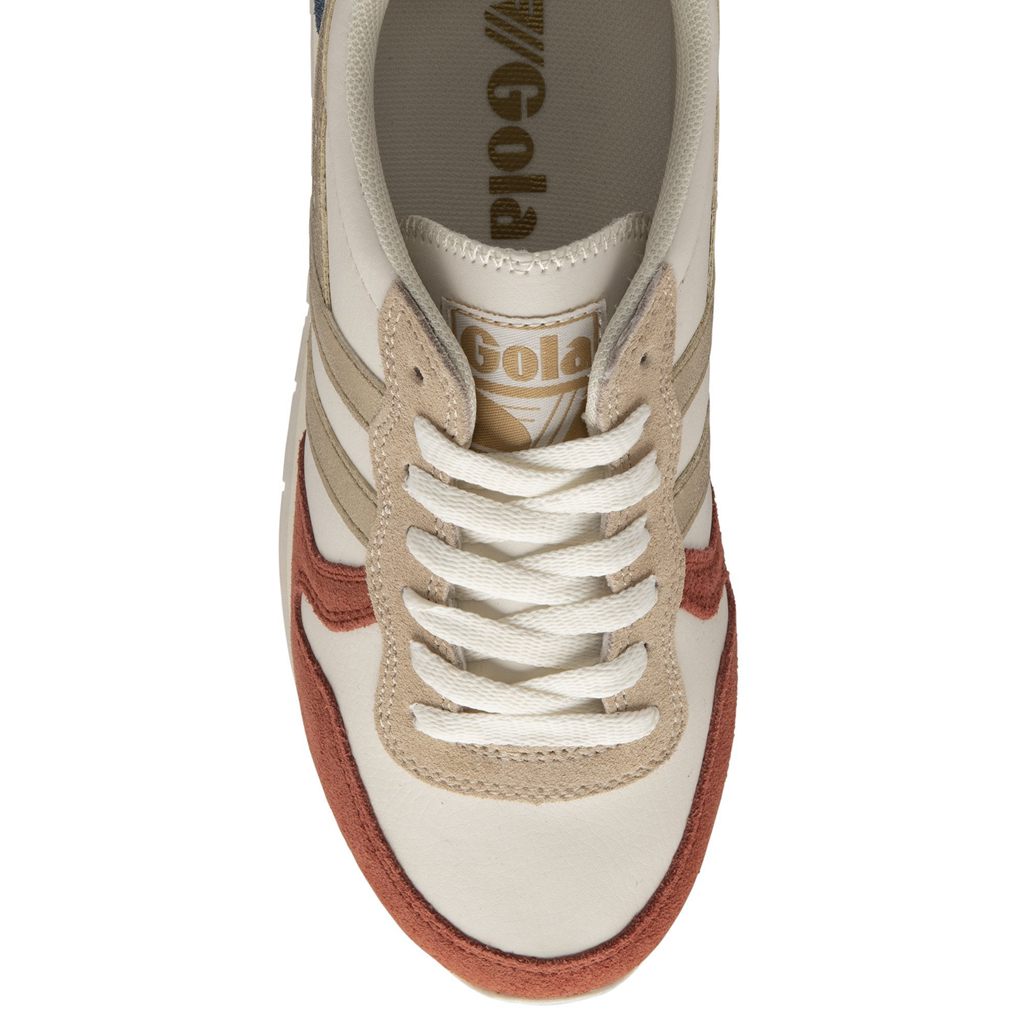 Gola Classics Daytona Quadrant Sneakers Hvite Oransje Gull Norge | EWSOYT-870