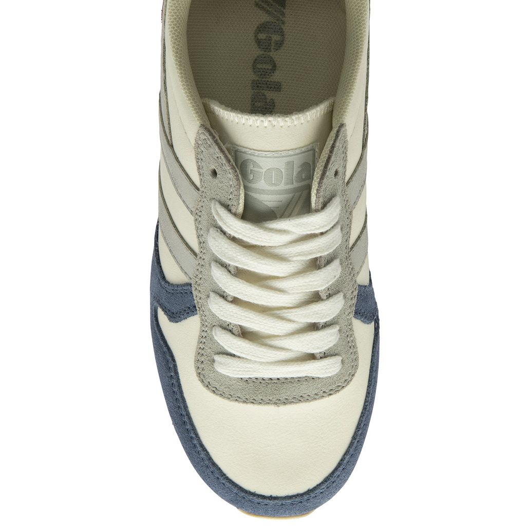 Gola Classics Daytona Quadrant Sneakers Hvite Sølv Dyp Rød Norge | OSEDKP-618